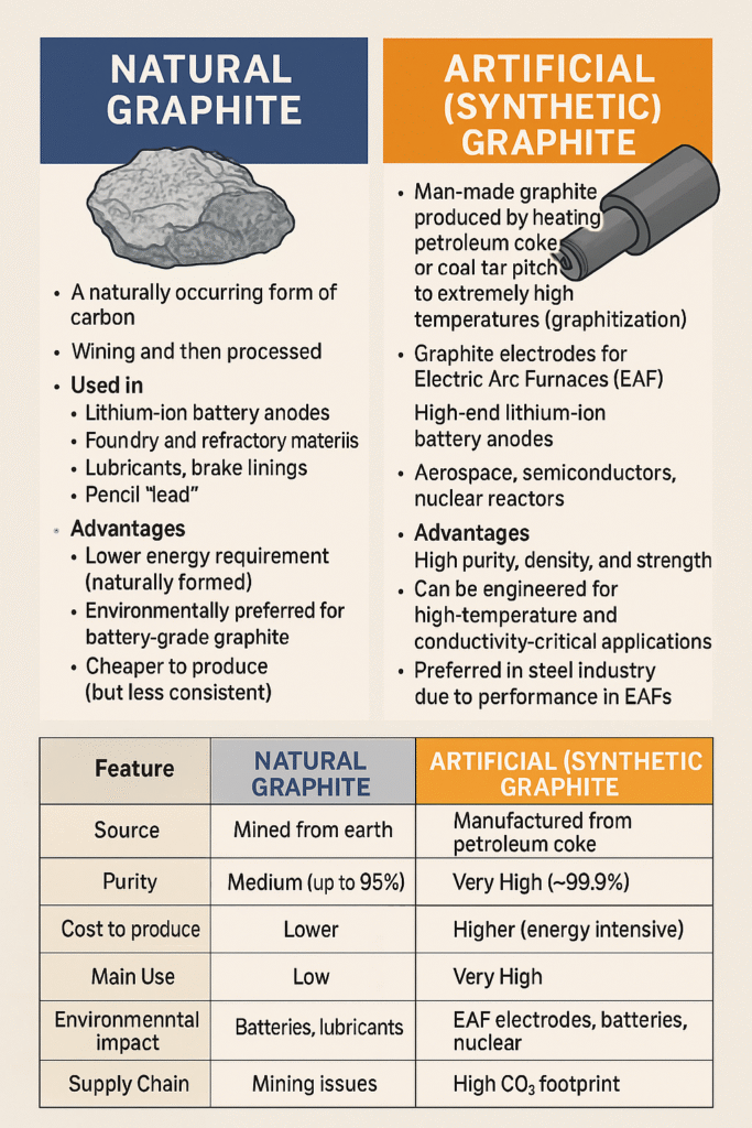 natural vs artificial graphite